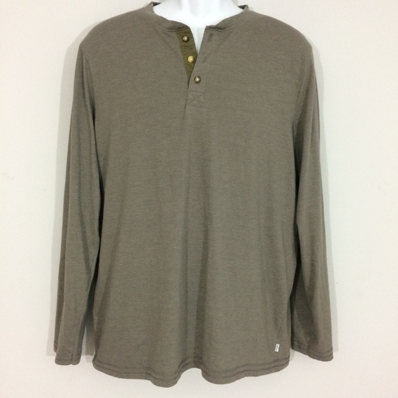 Levi's Other - Levis Mens L Grey Long Sleeve Cotton Blend Henley